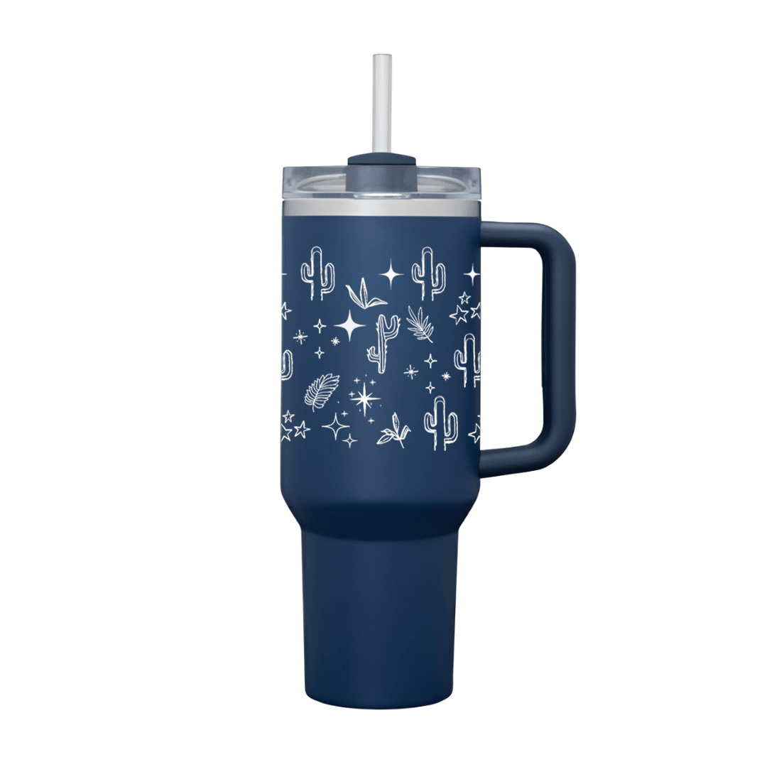 Minimal Boho Line Art Tumbler - Memories InsiteCACTUS ART TUMBLER-3